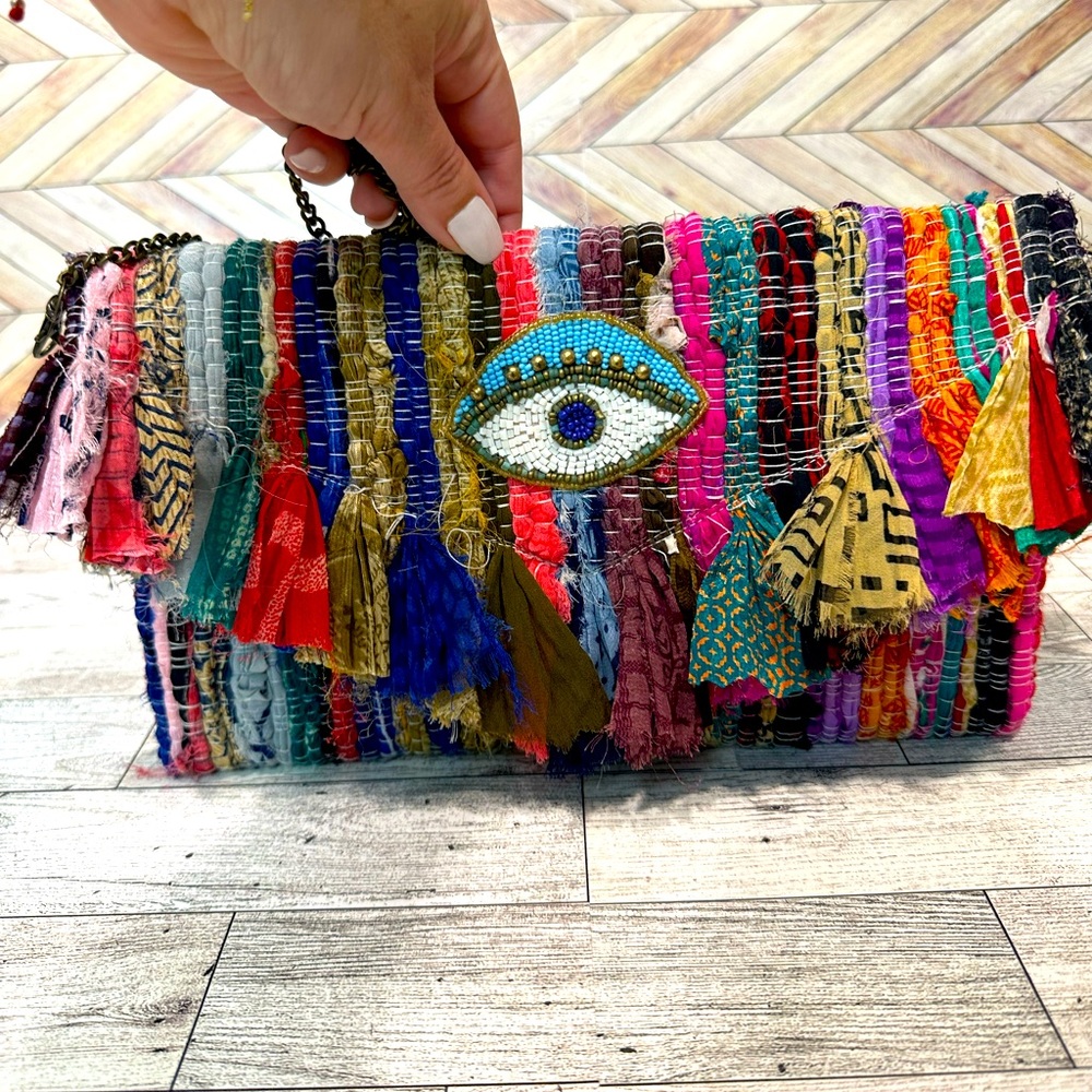 Greek Colorful Evil Eye Cross Body Bag